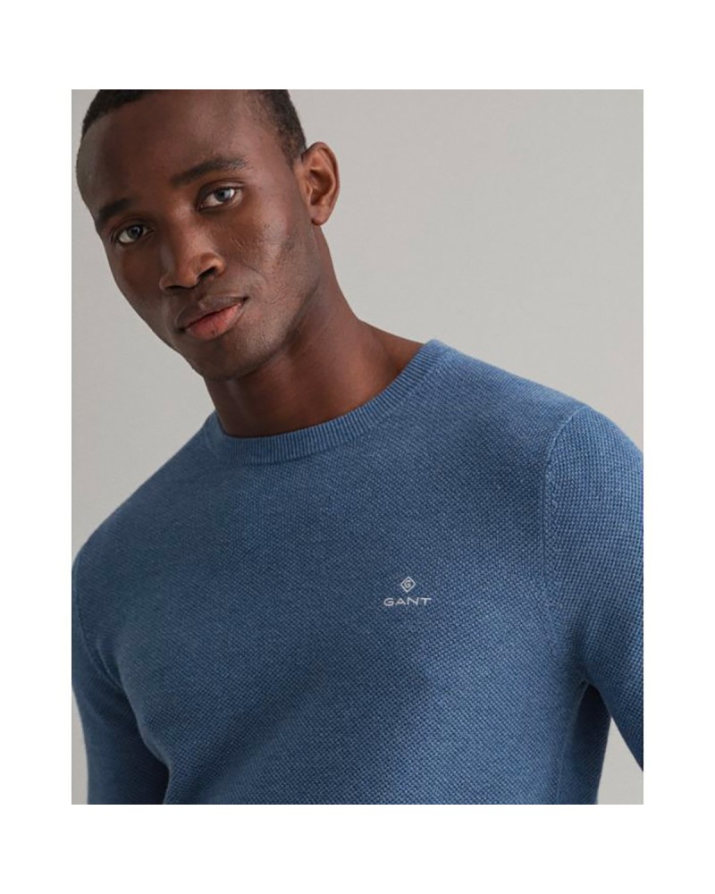 COTTON PIQUE C-NECK