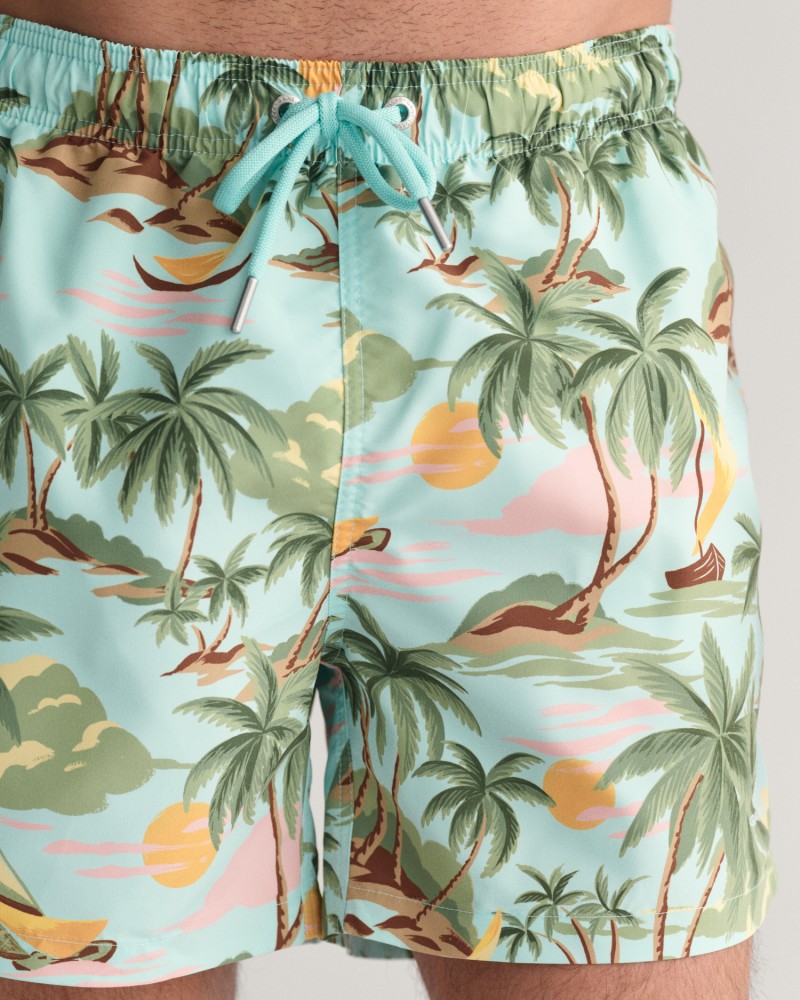 HAWAII PRINT SWIM SHORTS