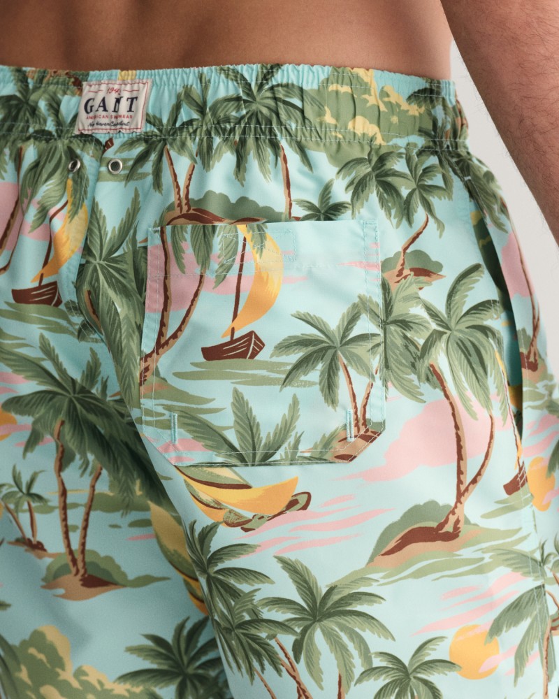 HAWAII PRINT SWIM SHORTS