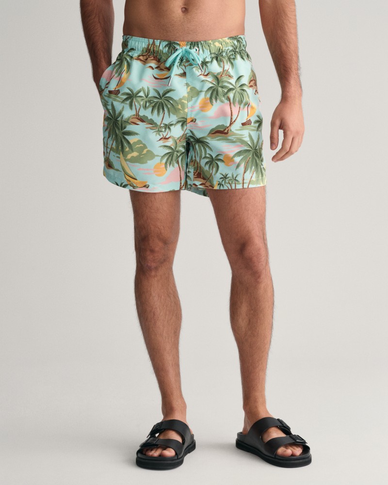 HAWAII PRINT SWIM SHORTS