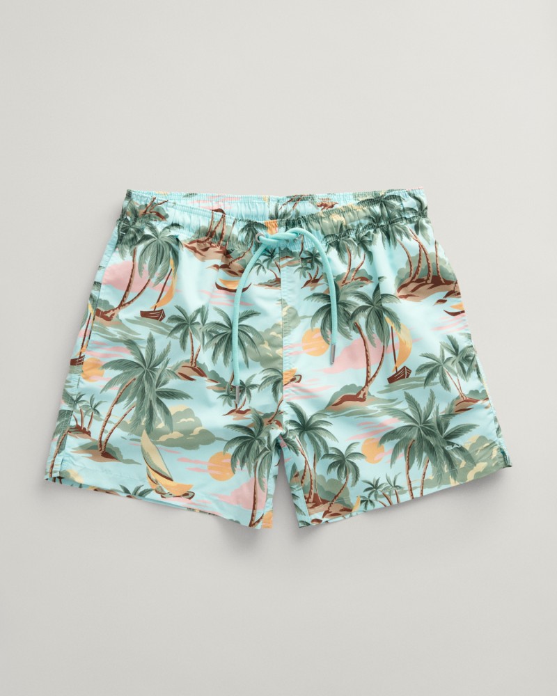 HAWAII PRINT SWIM SHORTS