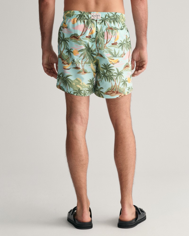 HAWAII PRINT SWIM SHORTS