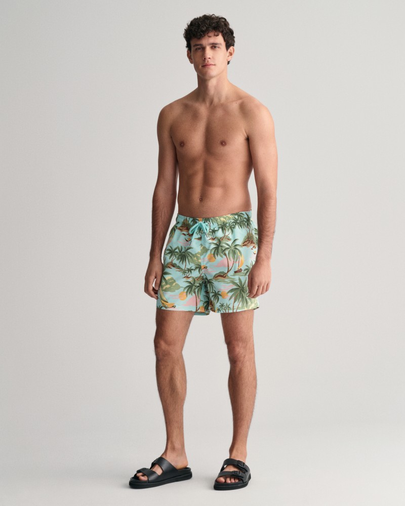 HAWAII PRINT SWIM SHORTS