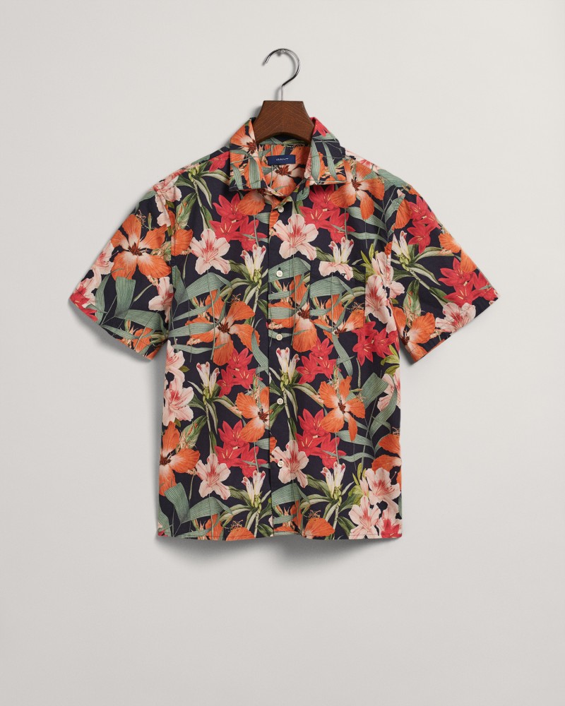 TROPICAL PRINT  SS SHIRT