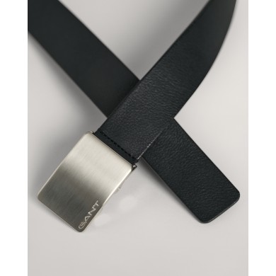 PLAQUE BUCKLE LEATHER BELT