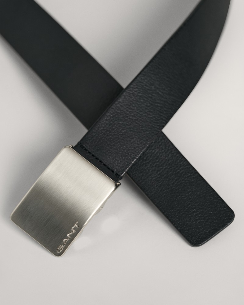 PLAQUE BUCKLE LEATHER BELT