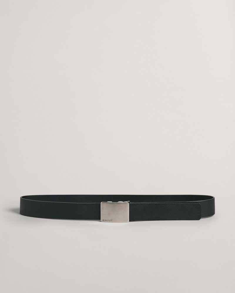 PLAQUE BUCKLE LEATHER BELT