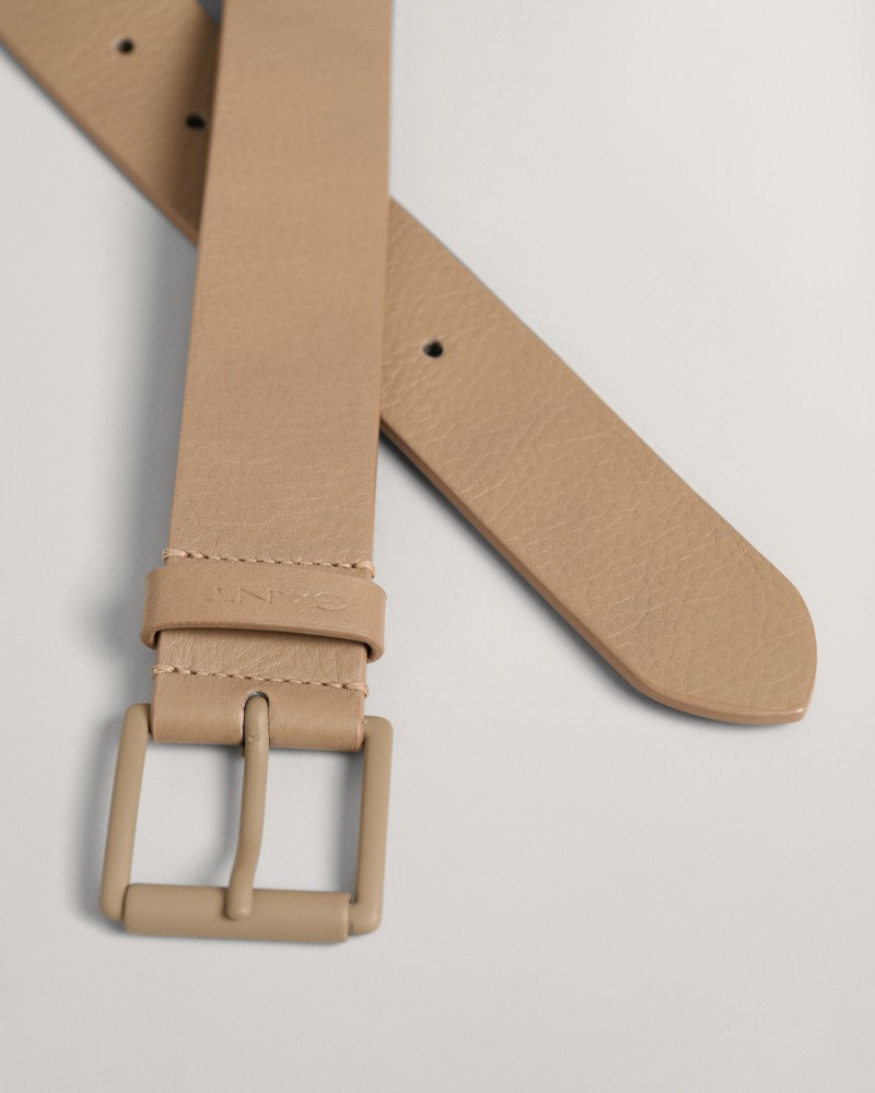 TONAL BUCKLE LEATHER BELT