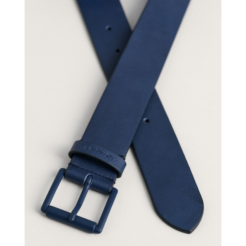 Tonal Buckle Leather Belt