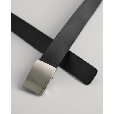 Plaque Buckle Leather Belt