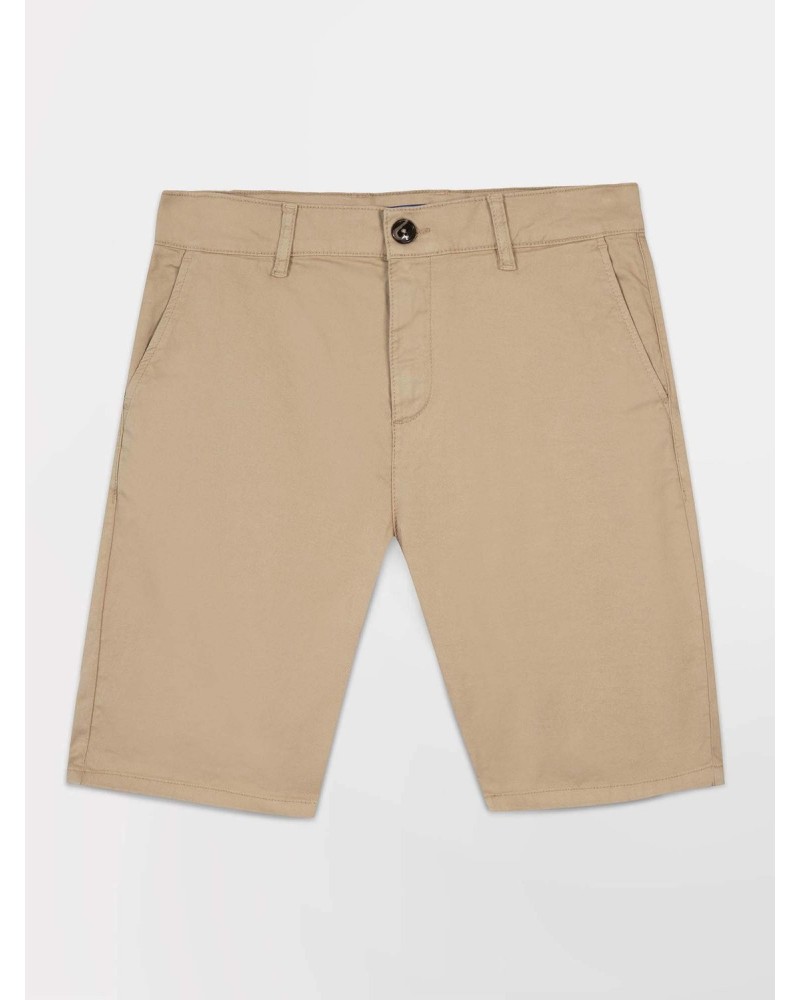 Bermuda Homme Coton Stretch Beige