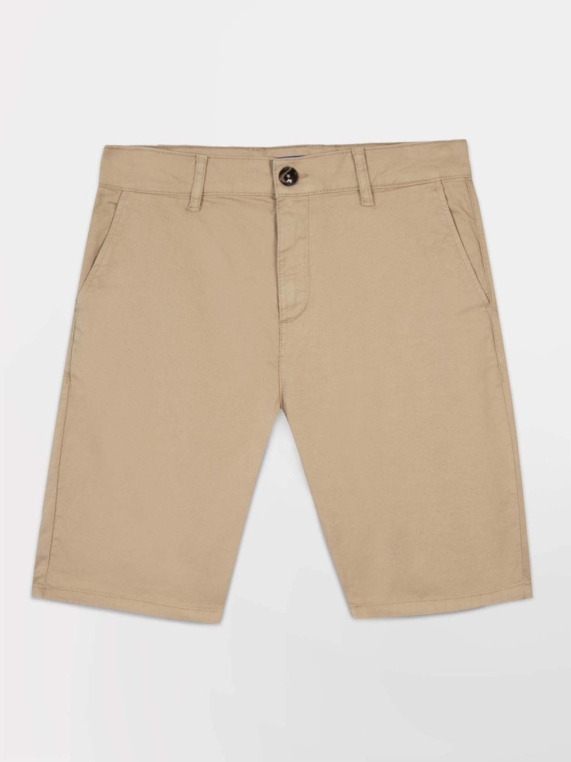 Bermuda Homme Coton Stretch Beige