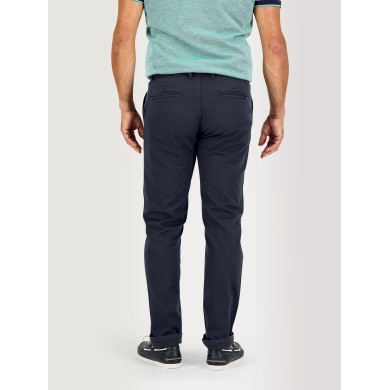   Pantalon Chino Homme Coton Stretch Marine  