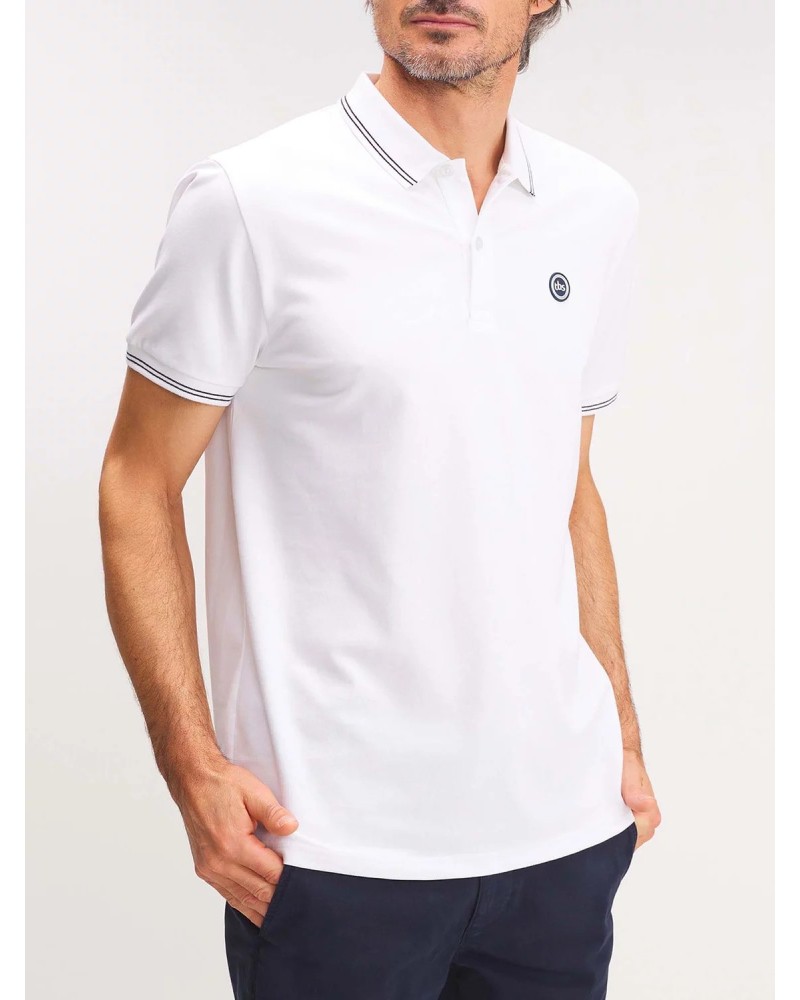 Polo Homme Séchage Rapide Blanc