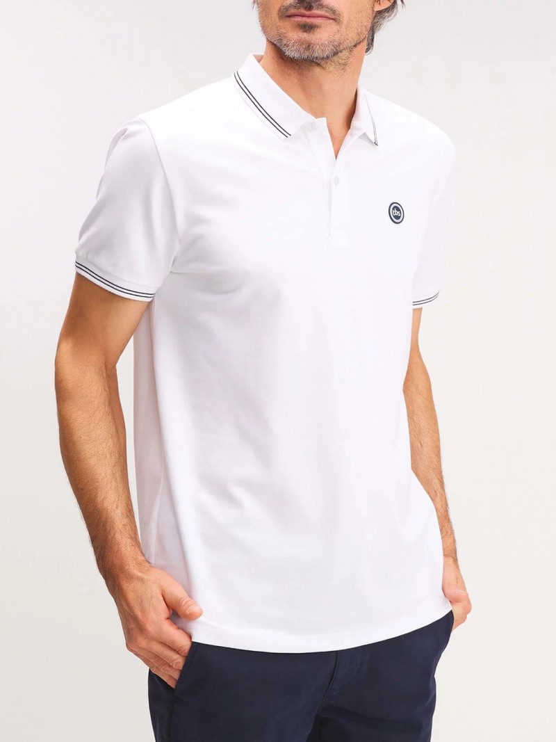 Polo Homme Séchage Rapide Blanc