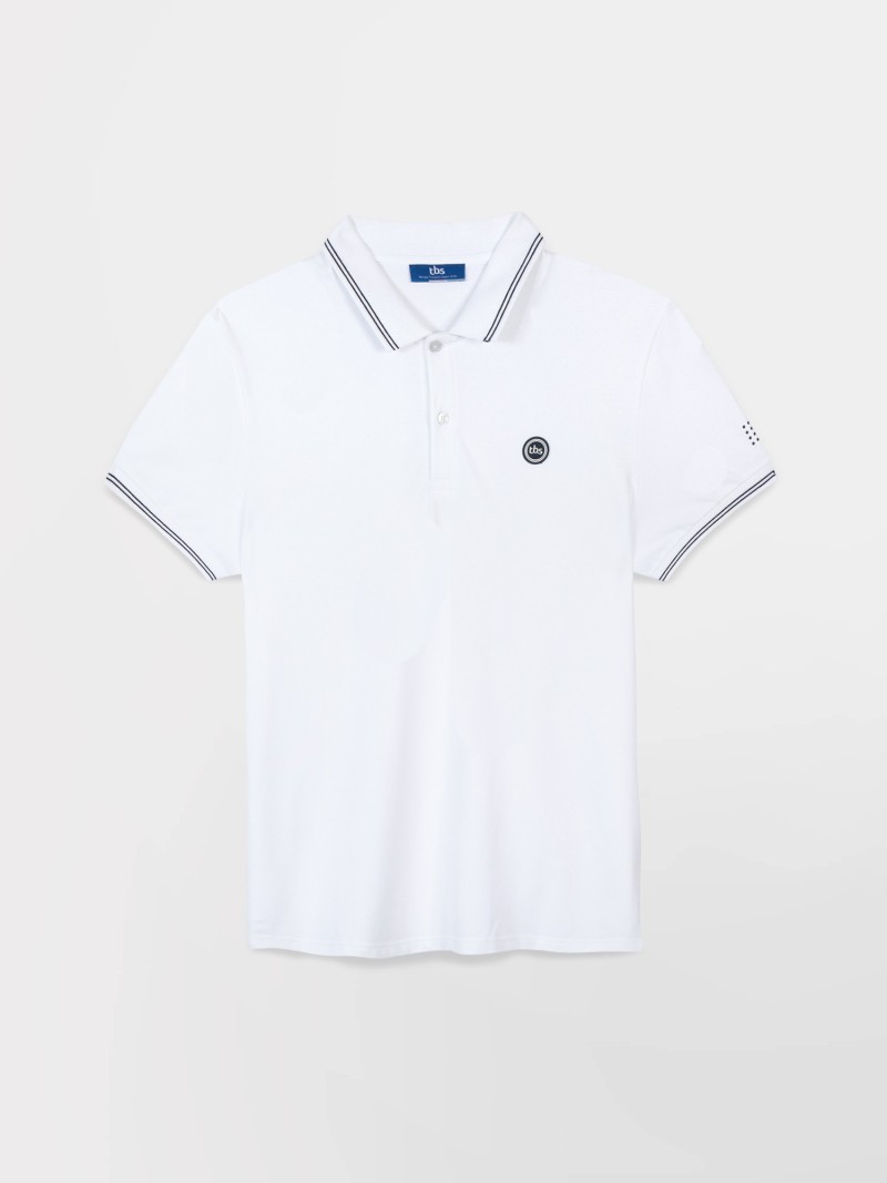 Polo Homme Séchage Rapide Blanc