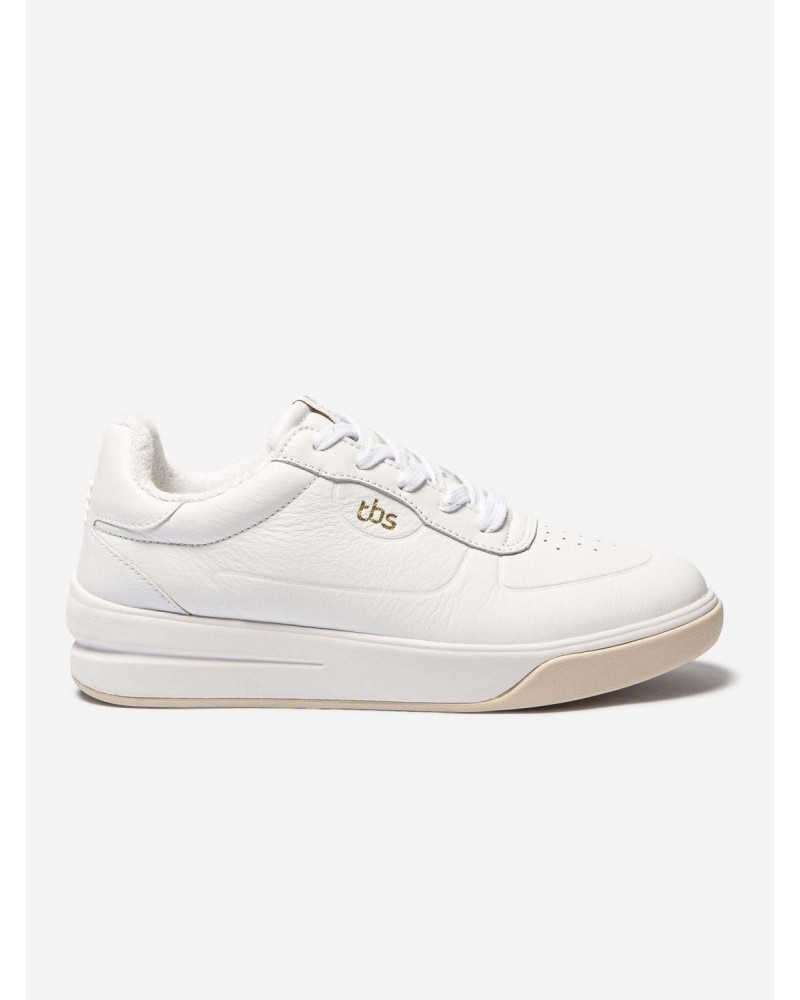 Baskets Femme Confort Cuir Blanc