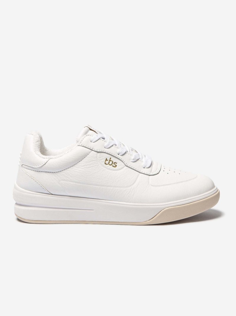 Baskets Femme Confort Cuir Blanc