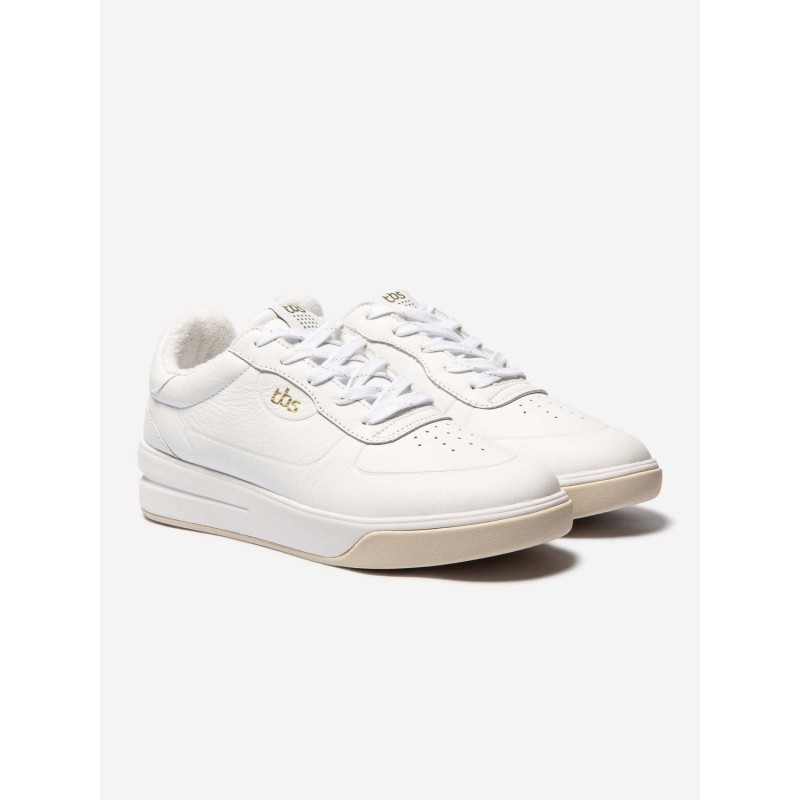 Baskets Femme Confort Cuir Blanc