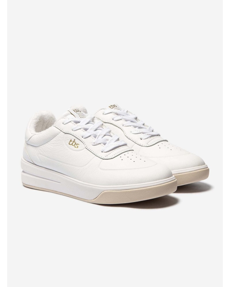 Baskets Femme Confort Cuir Blanc