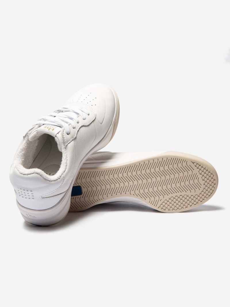 Baskets Femme Confort Cuir Blanc