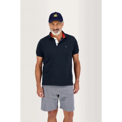 Polo Homme Coton Piqué Manches Courtes Blanc