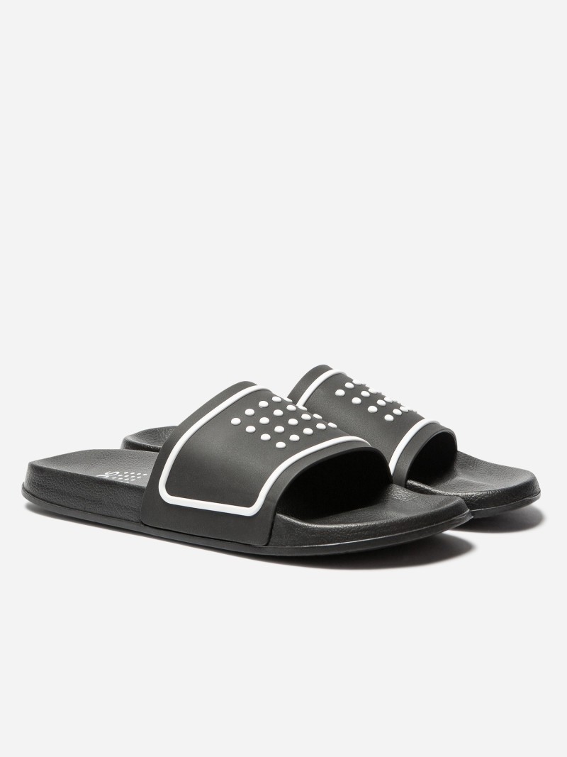   Mule Homme Synthétique Semelle Grip Noir  