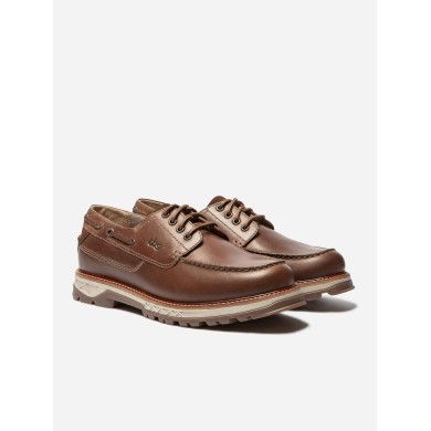 Chaussures Bateau Homme Semelle Epaisse Cuir Lisse Marron