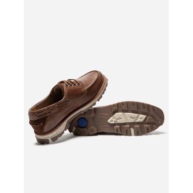 Chaussures Bateau Homme Semelle Epaisse Cuir Lisse Marron