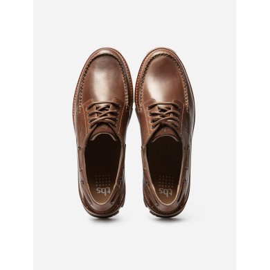 Chaussures Bateau Homme Semelle Epaisse Cuir Lisse Marron