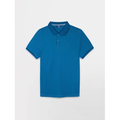 Polo Homme Coton Biologique Manches Courtes Bleu