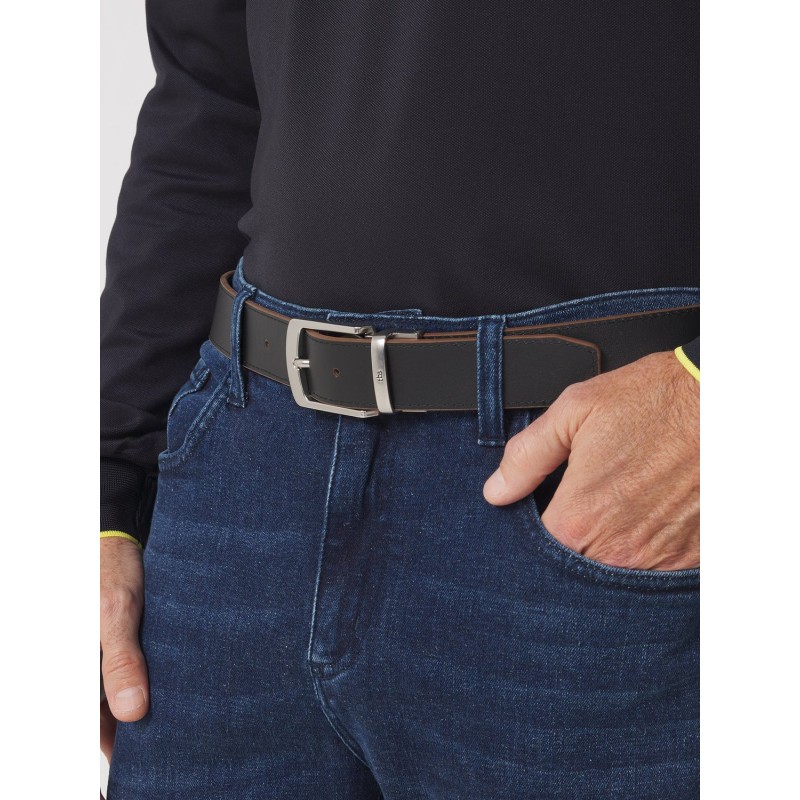 CEINTURE REVERSIBLE *NOIR + EBENE