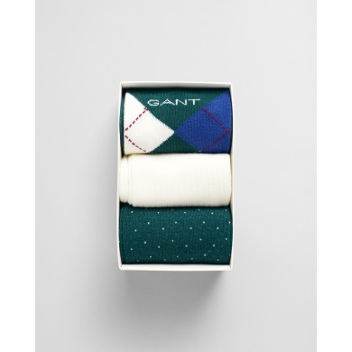 Coffret cadeau de 3 paires de chaussettes à motif argyle
