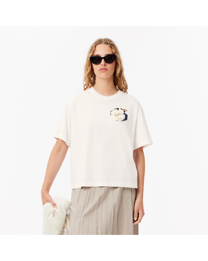 T-shirt oversize imprimé fleur
