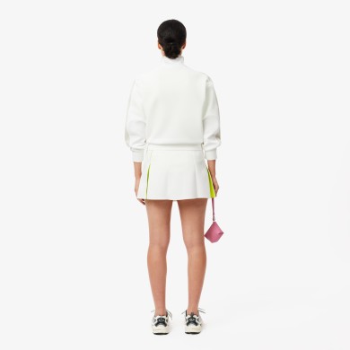 Jupe en interlock color-block ajustable