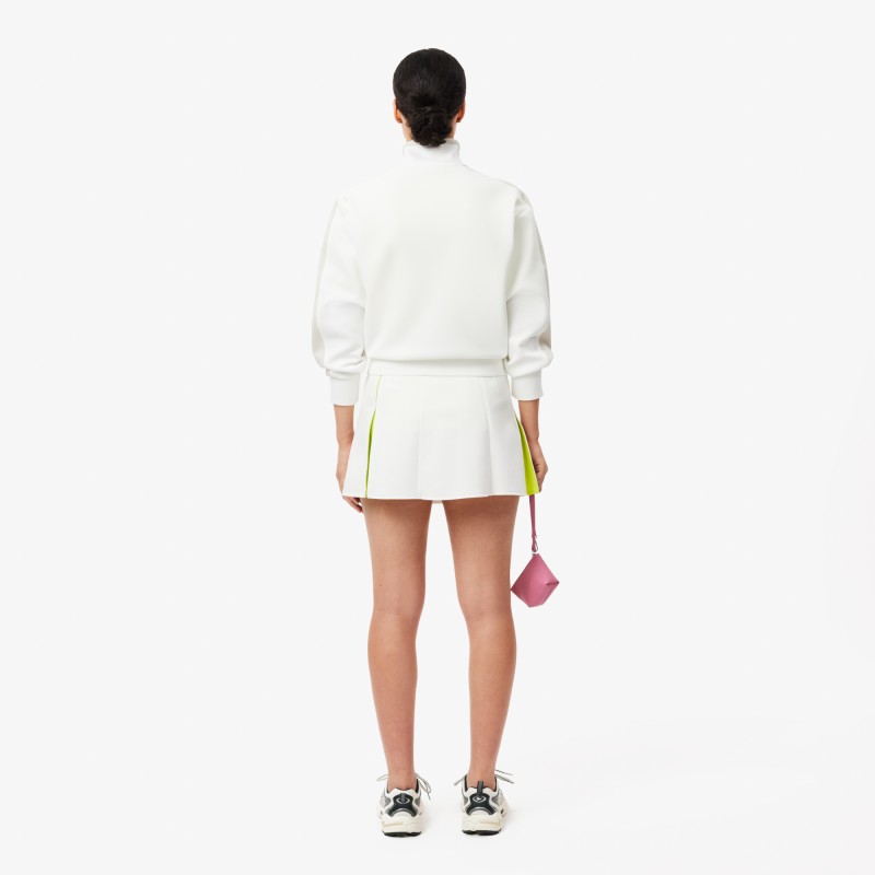 Jupe en interlock color-block ajustable