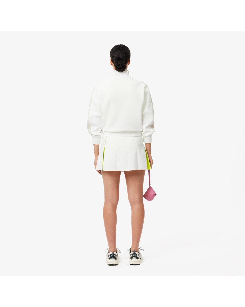 Jupe en interlock color-block ajustable