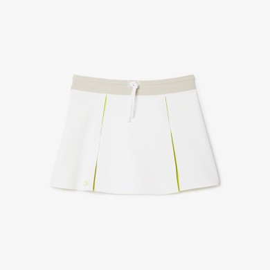 Jupe en interlock color-block ajustable