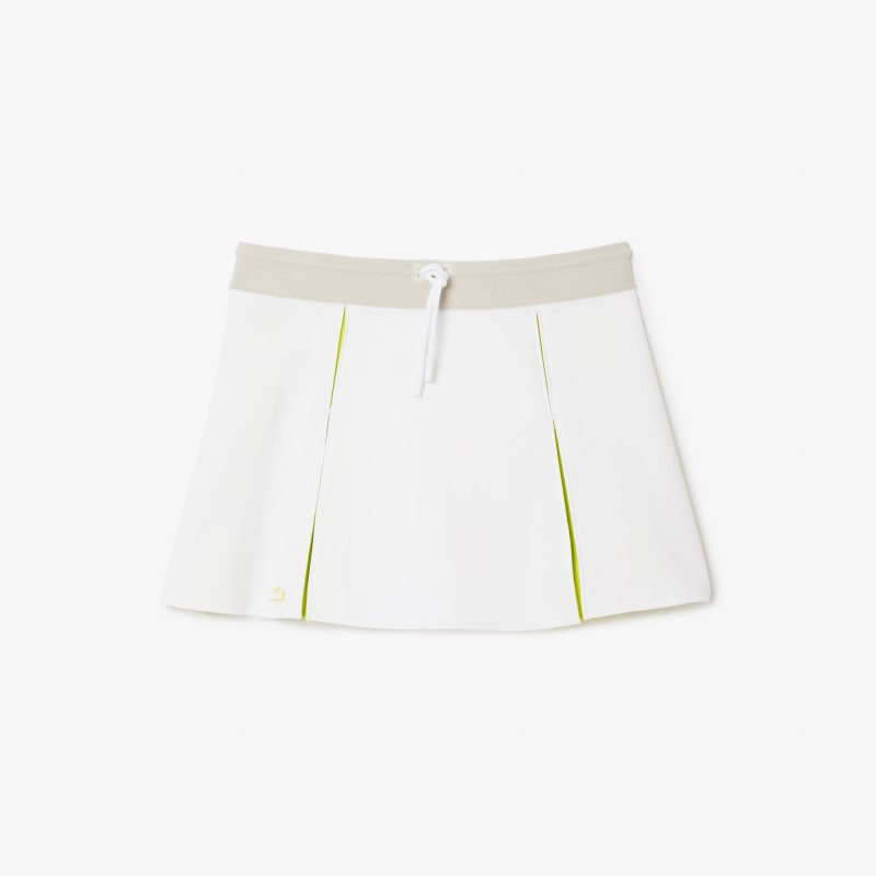 Jupe en interlock color-block ajustable
