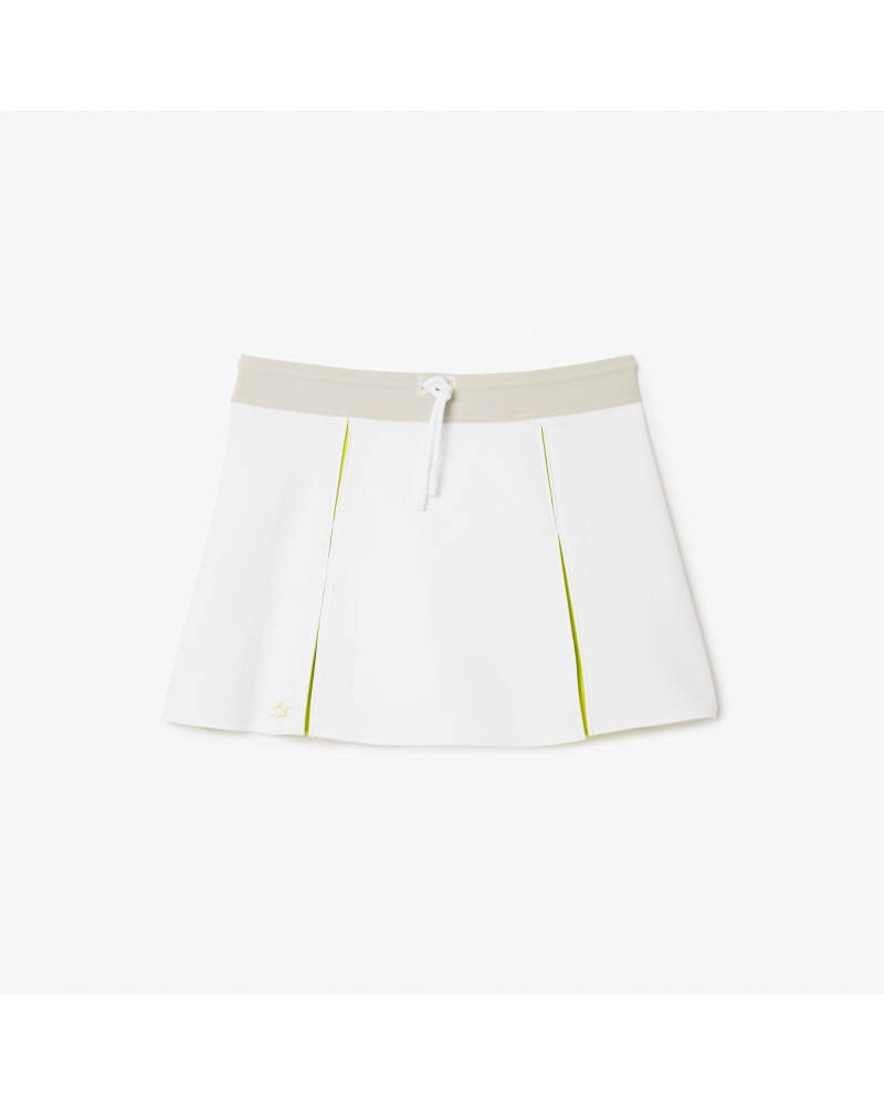 Jupe en interlock color-block ajustable