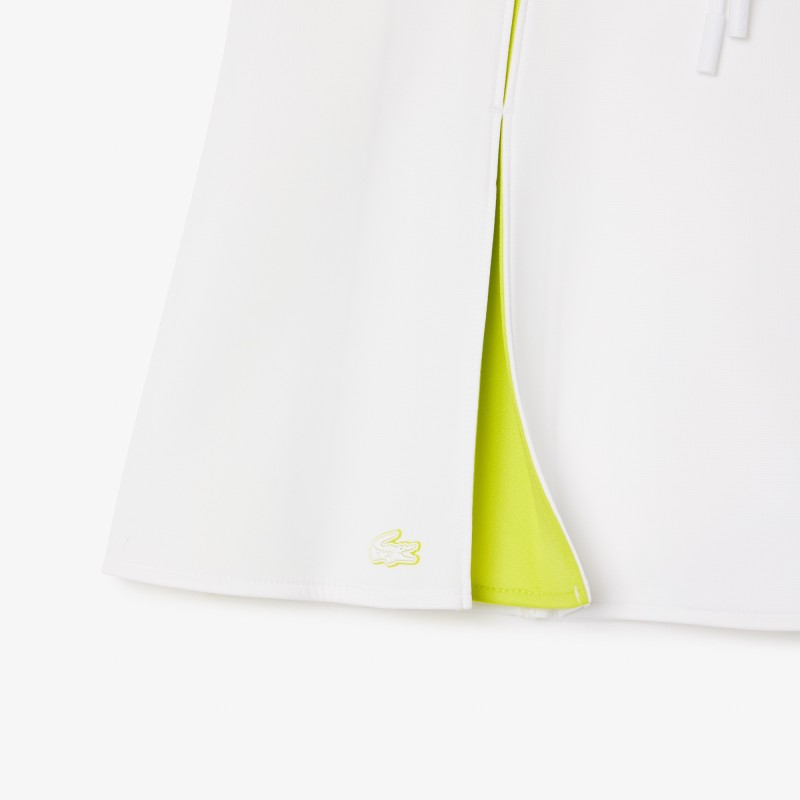 Jupe en interlock color-block ajustable