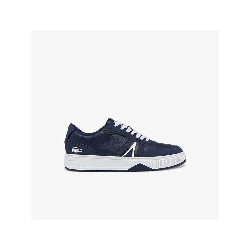 Sneakers L001 homme en cuir avec touche de couleur