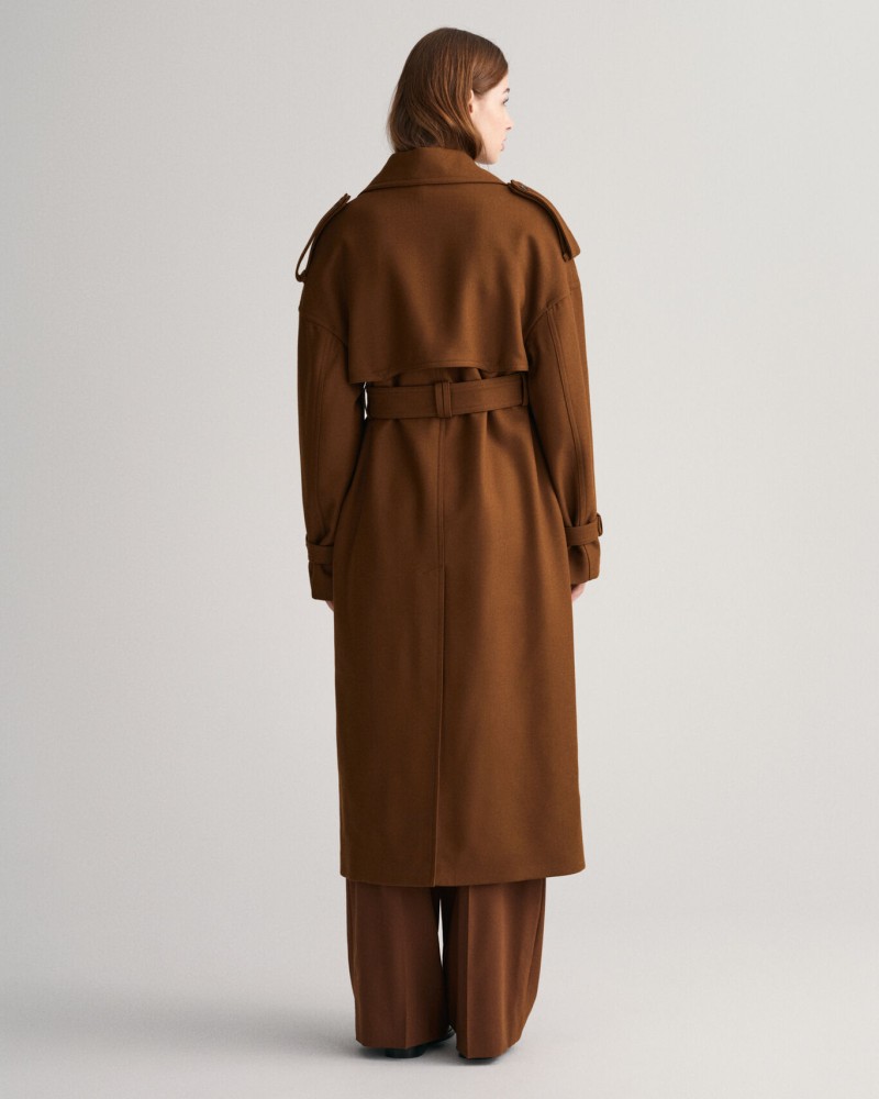 WOOL BLEND TRENCH COAT