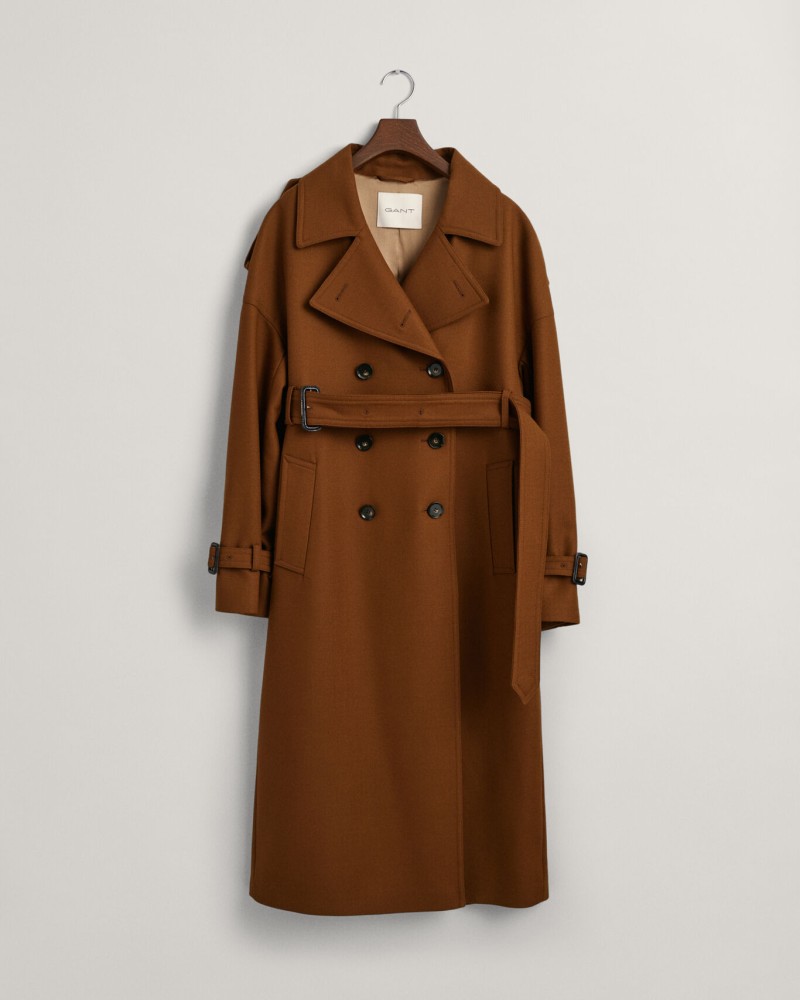 WOOL BLEND TRENCH COAT