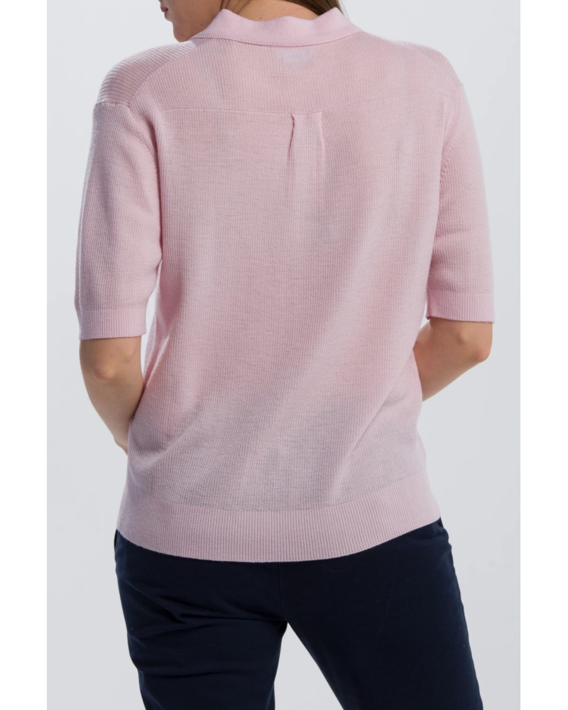 O1. FINE MERINO RIB SS POLO