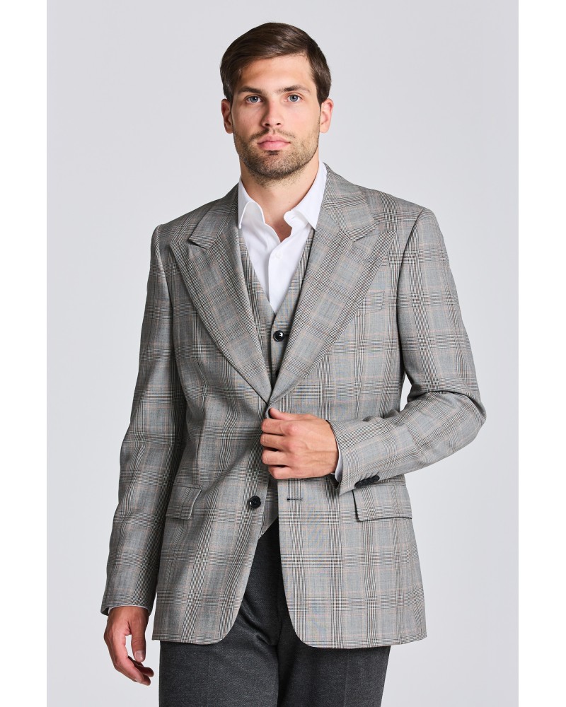 D2. GLEN CHECK SUIT BLAZER