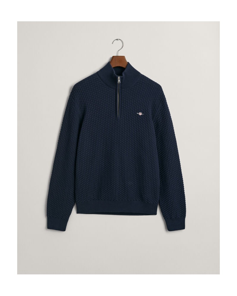 COTTON TEXTURE HALFZIP