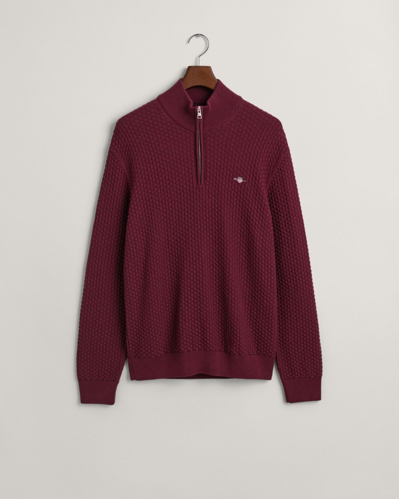 COTTON TEXTURE HALFZIP