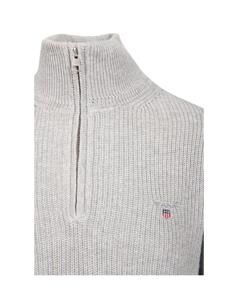 D2. COTTON WOOL RIB HALF ZIP