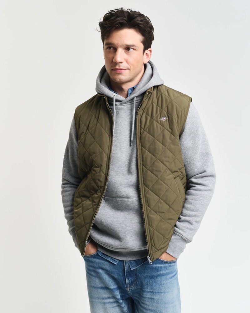 QUILTED WINDCHEATER VEST